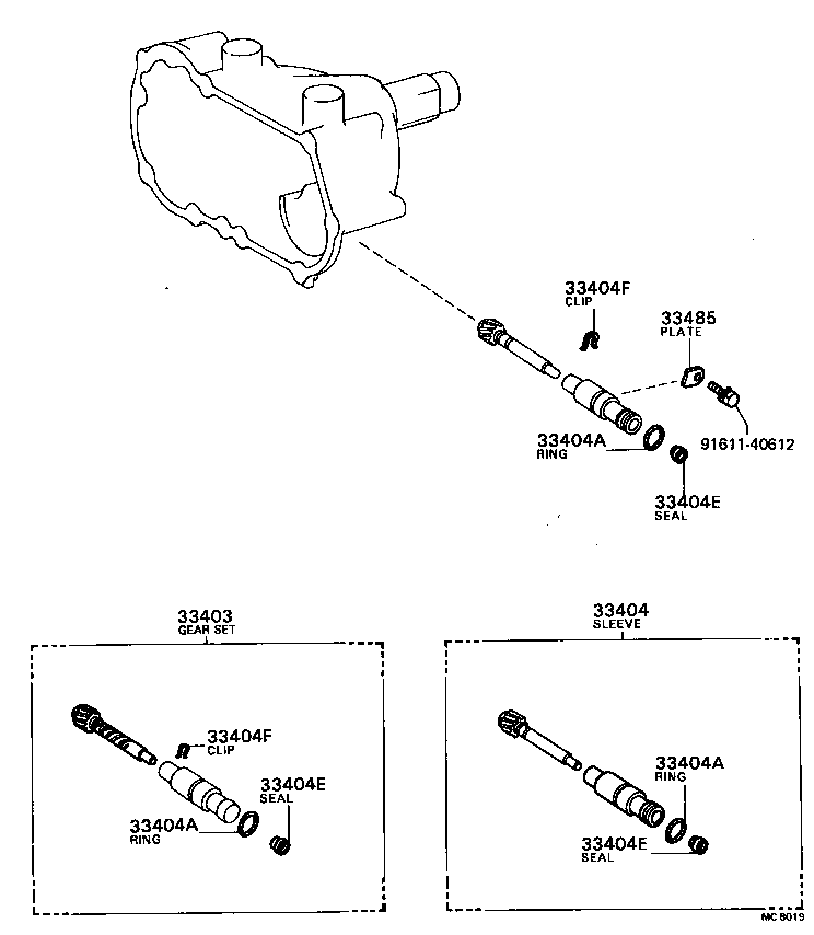  TERCEL |  SPEEDOMETER DRIVEN GEAR MTM
