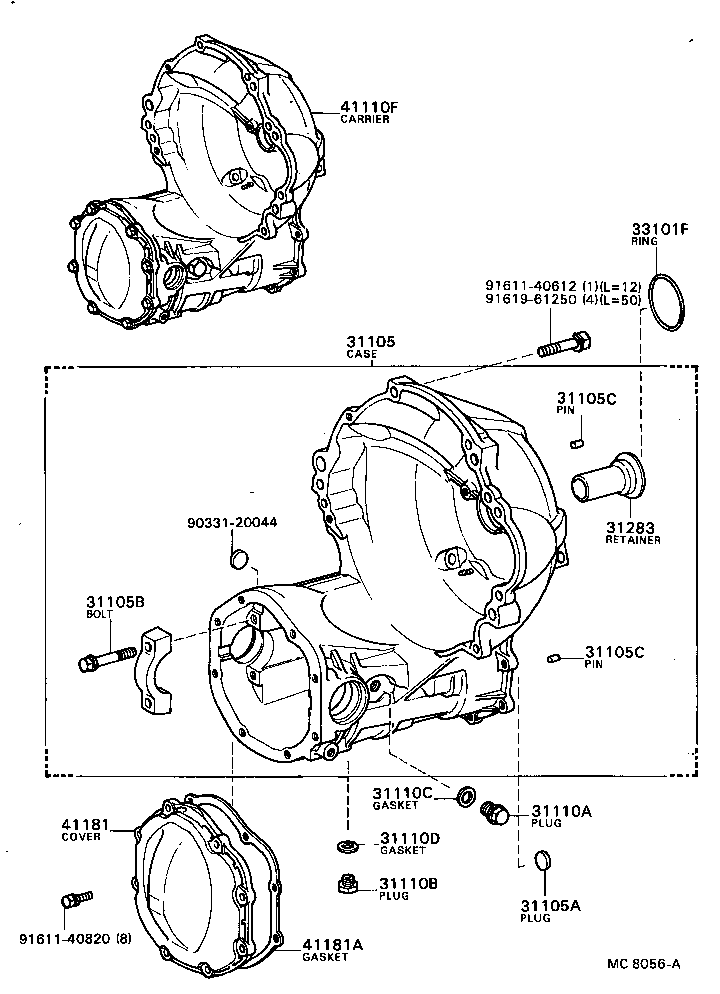  TERCEL |  FRONT AXLE HOUSING DIFFERENTIAL
