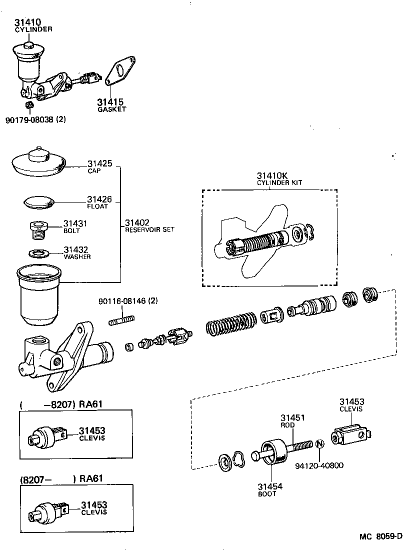  CELICA |  CLUTCH MASTER CYLINDER