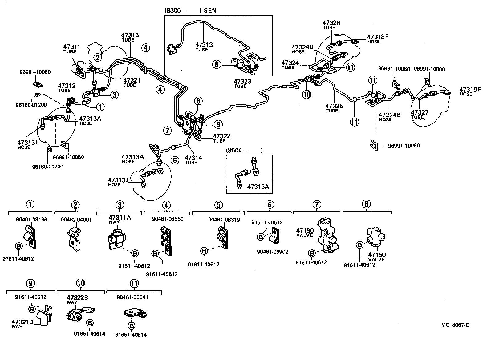  CELICA |  BRAKE TUBE CLAMP