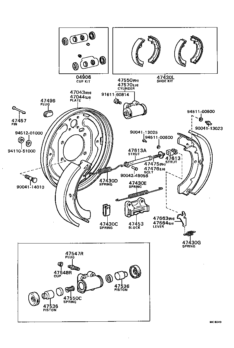 BLIZZARD |  REAR DRUM BRAKE WHEEL CYLINDER BACKING PLATE