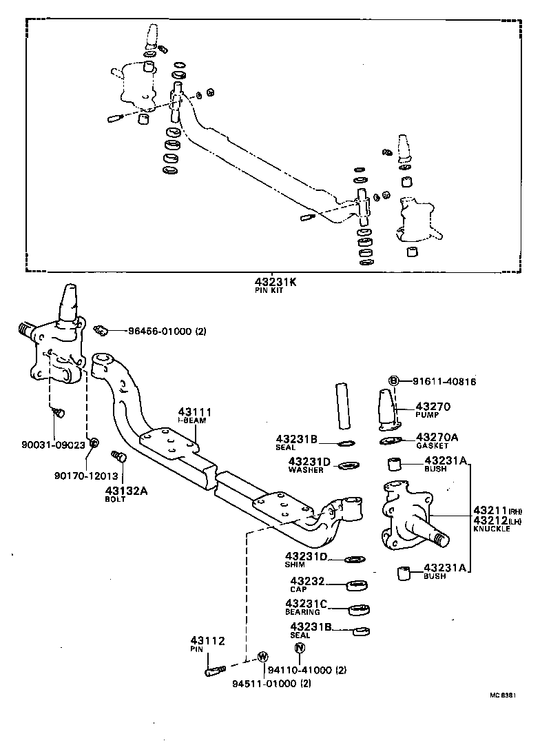  DYNA |  FRONT AXLE ARM STEERING KNUCKLE