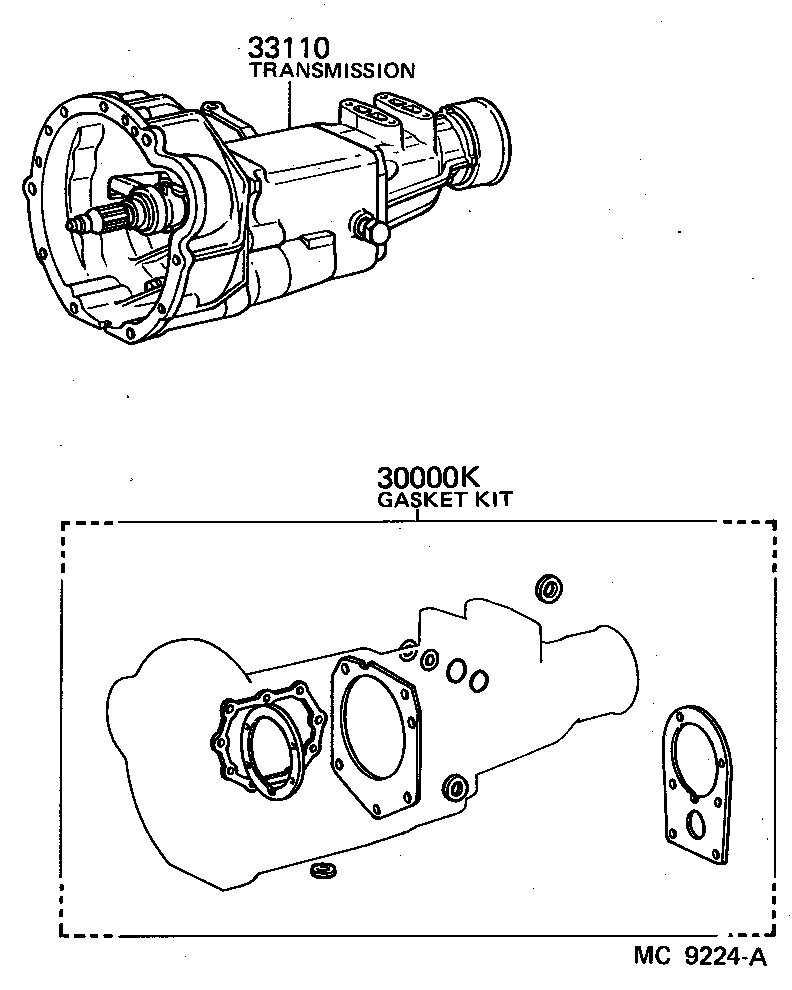  HIACE |  TRANSAXLE OR TRANSMISSION ASSY GASKET KIT MTM