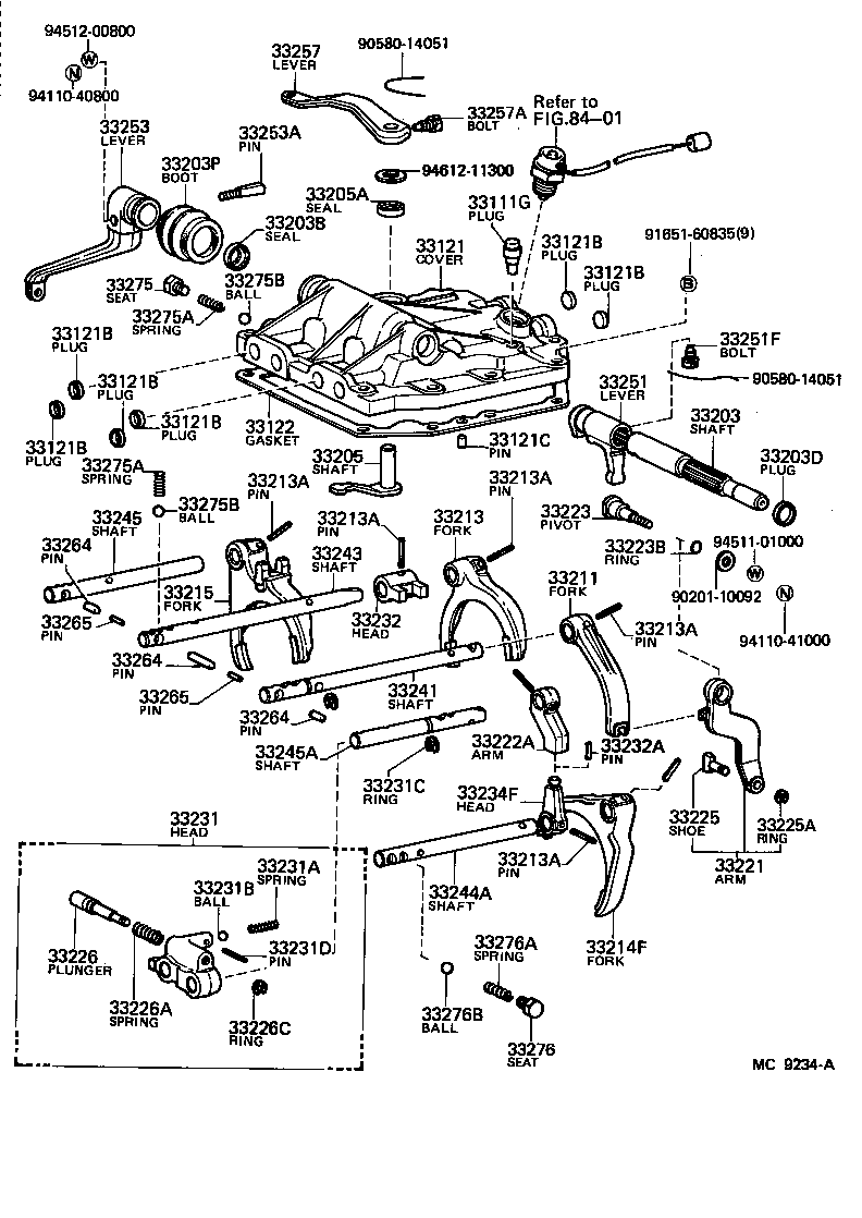  HIACE |  GEAR SHIFT FORK LEVER SHAFT MTM