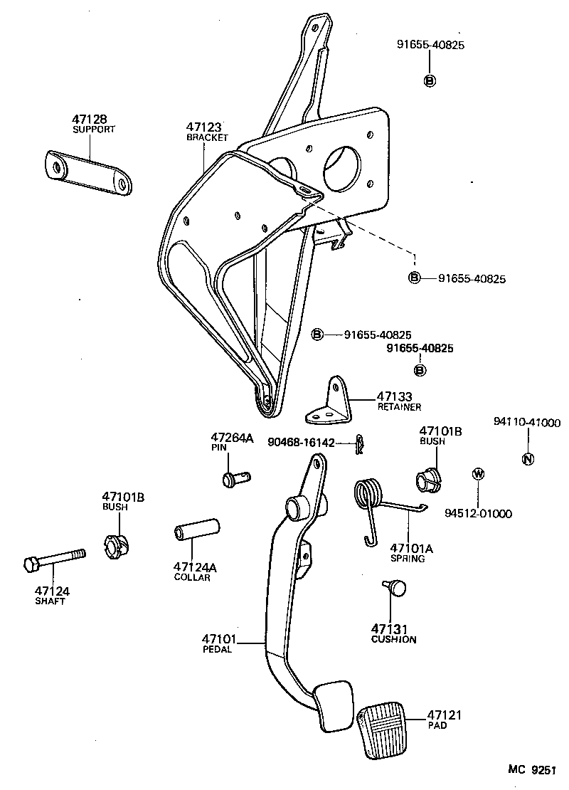  HIACE |  BRAKE PEDAL BRACKET