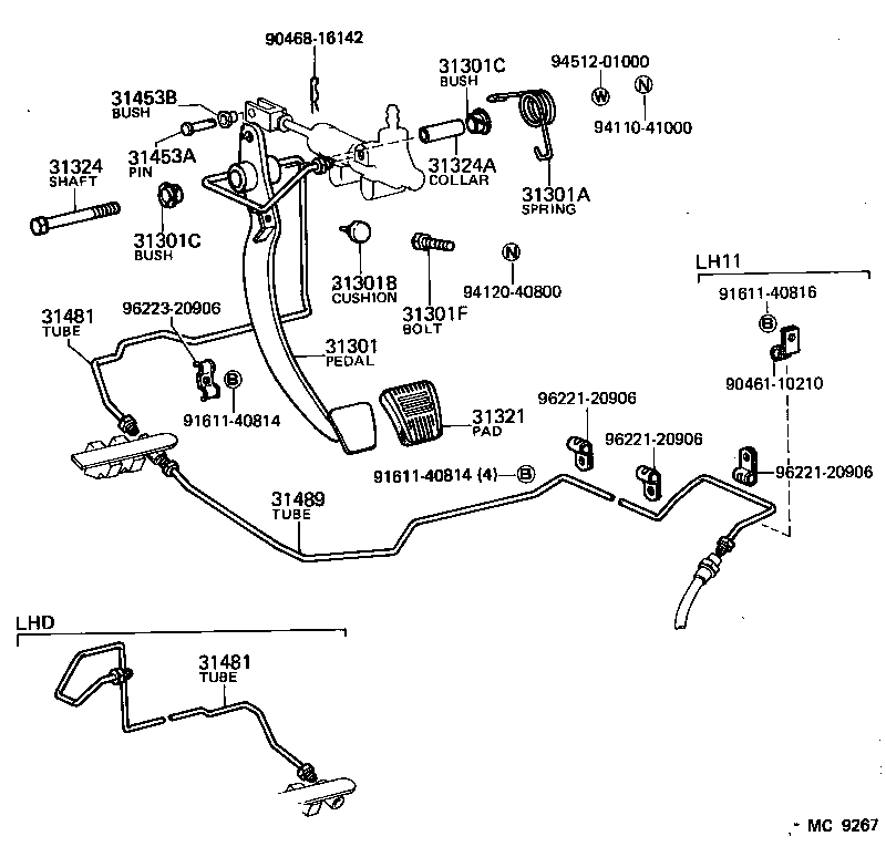 HIACE |  CLUTCH PEDAL FLEXIBLE HOSE