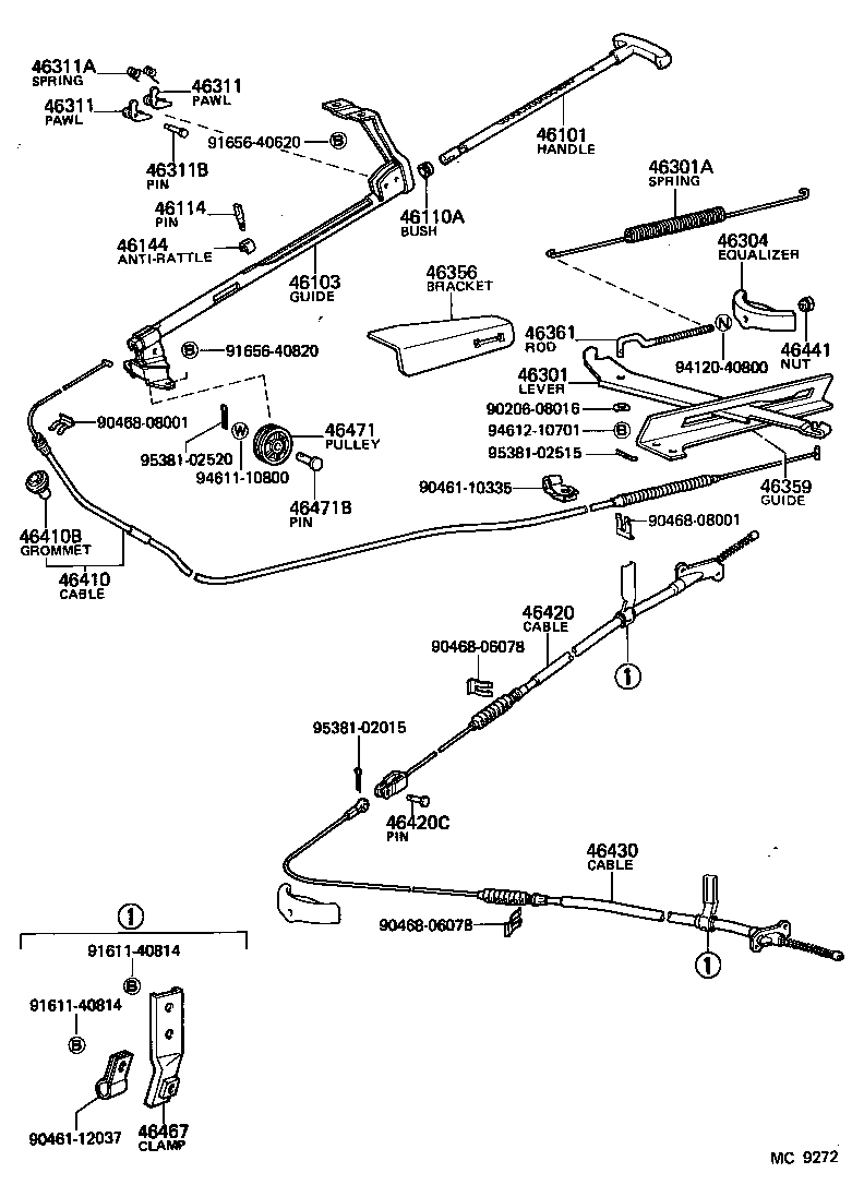  HIACE |  PARKING BRAKE CABLE