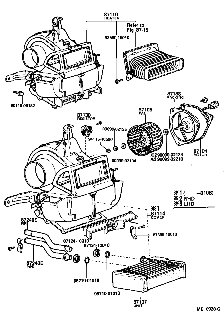  STARLET |  HEATING AIR CONDITIONING HEATER UNIT BLOWER