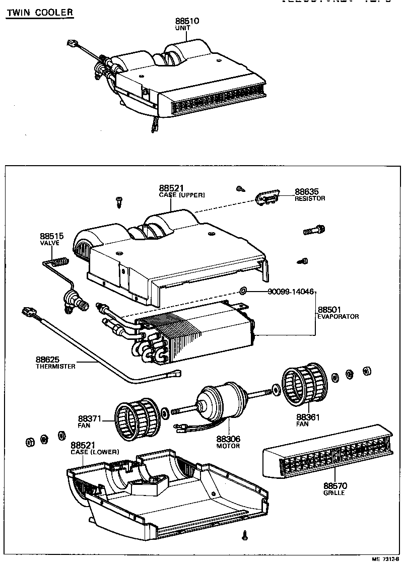  HIACE |  HEATING AIR CONDITIONING COOLER UNIT