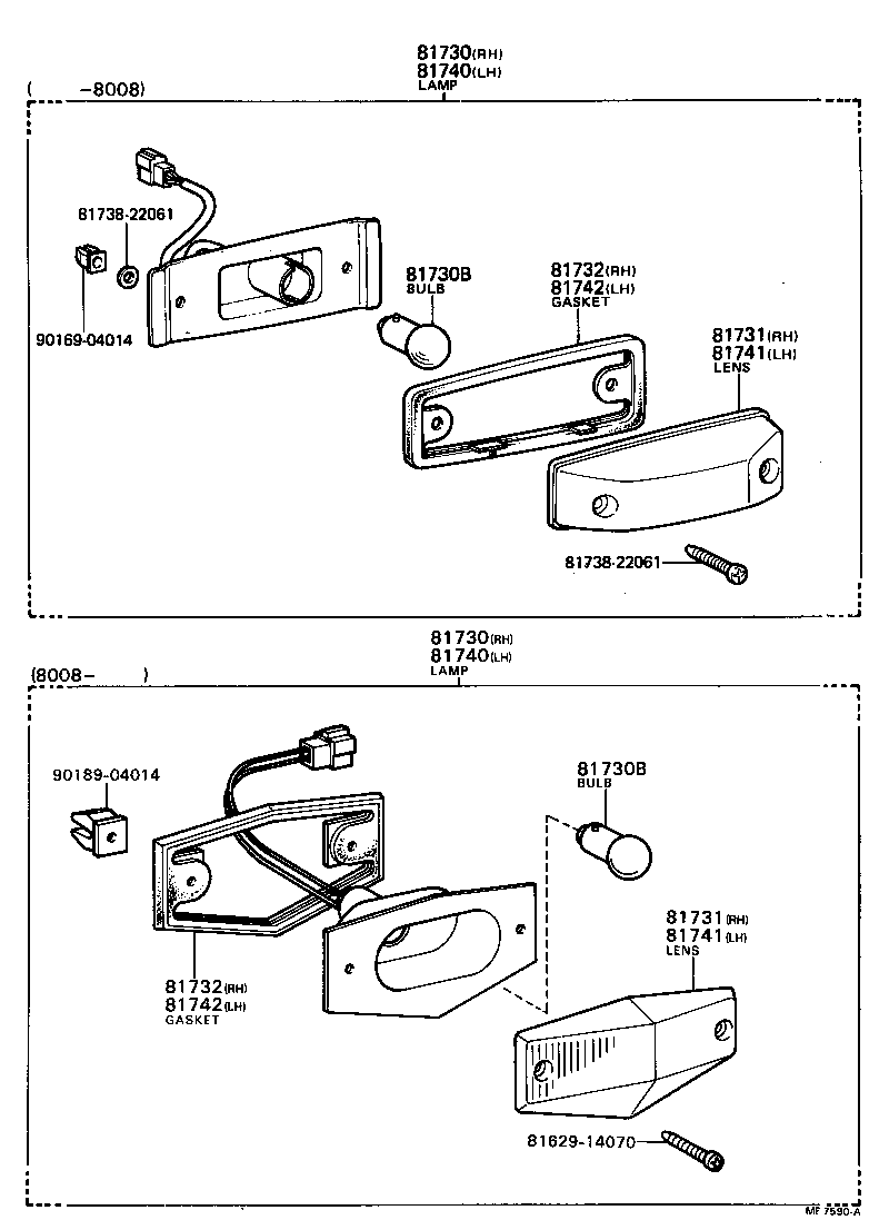  TERCEL |  SIDE TURN SIGNAL LAMP OUTER MIRROR LAMP