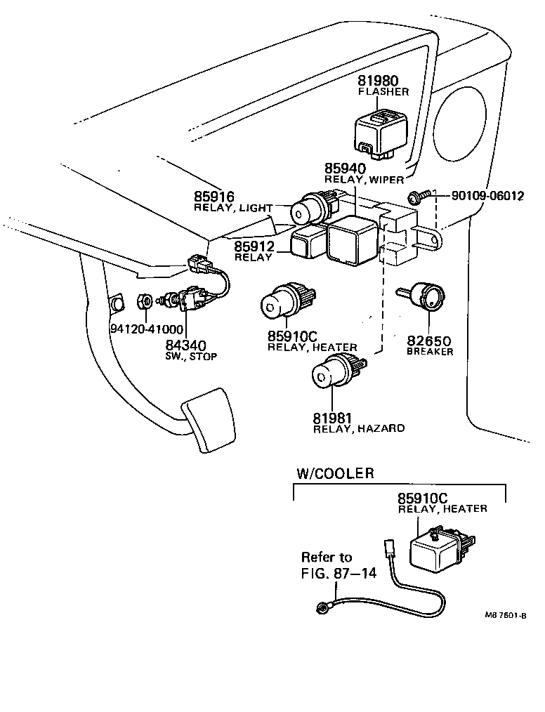  TERCEL |  SWITCH RELAY COMPUTER
