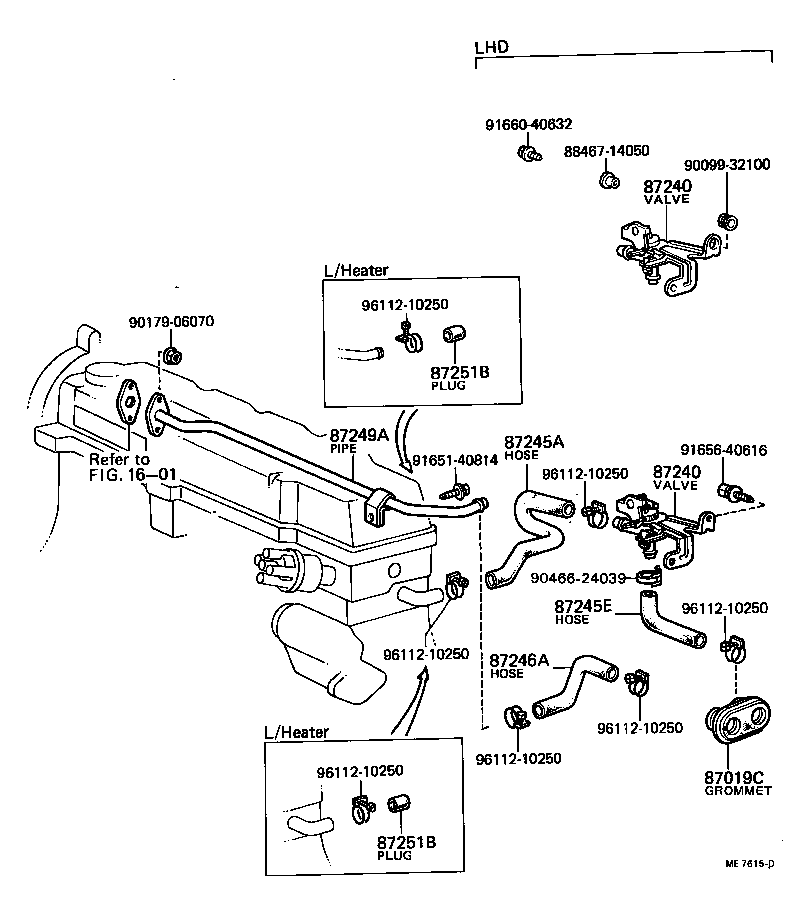  TERCEL |  HEATING AIR CONDITIONING WATER PIPING