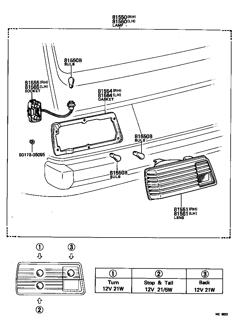  STARLET |  REAR COMBINATION LAMP