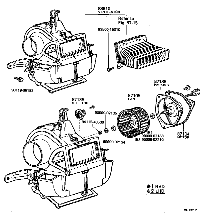  STARLET |  HEATING AIR CONDITIONING HEATER UNIT BLOWER