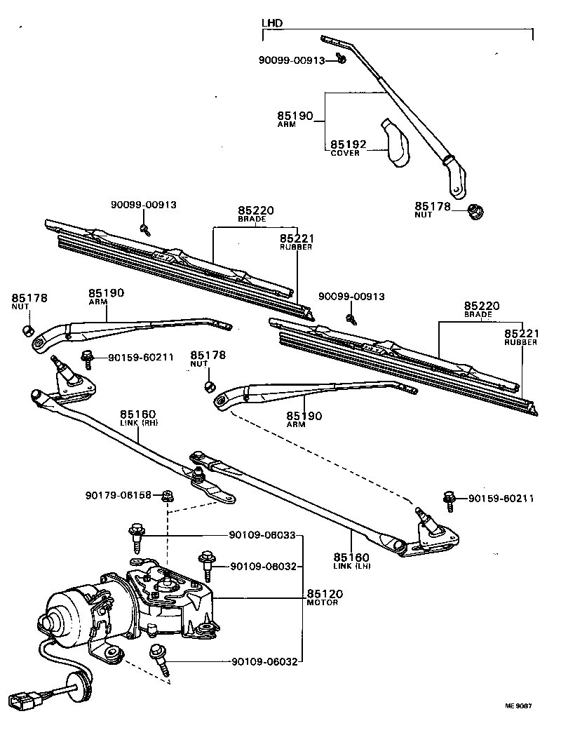  TERCEL |  WINDSHIELD WIPER