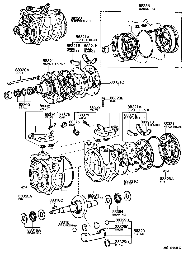  LAND CRUISER 60 |  HEATING AIR CONDITIONING COMPRESSOR