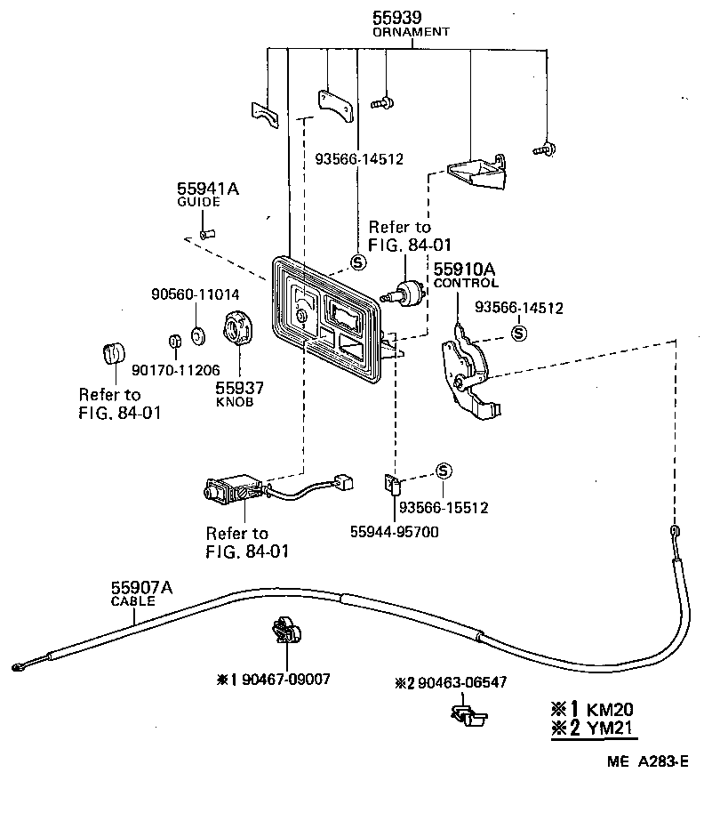  LITEACE |  HEATING AIR CONDITIONING CONTROL AIR DUCT