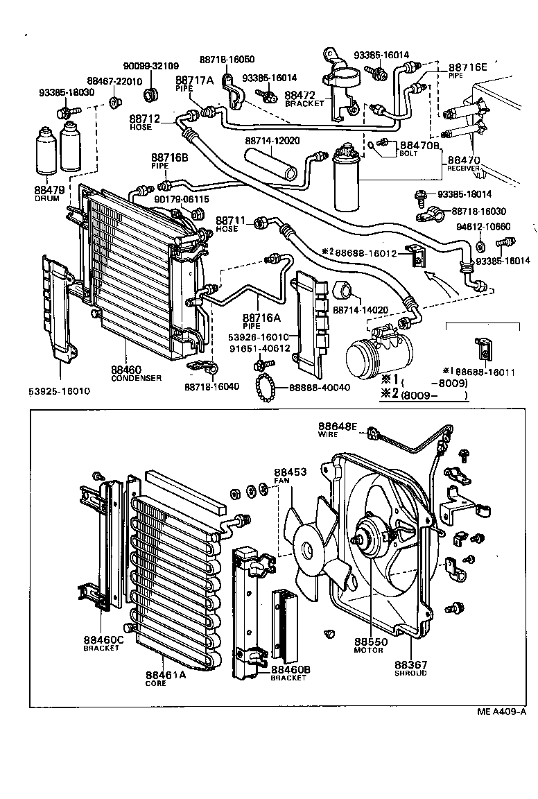  TERCEL |  HEATING AIR CONDITIONING COOLER PIPING