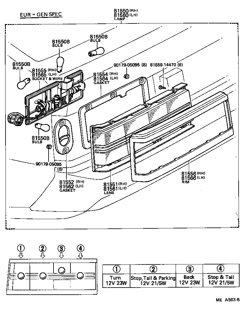  CELICA |  REAR COMBINATION LAMP