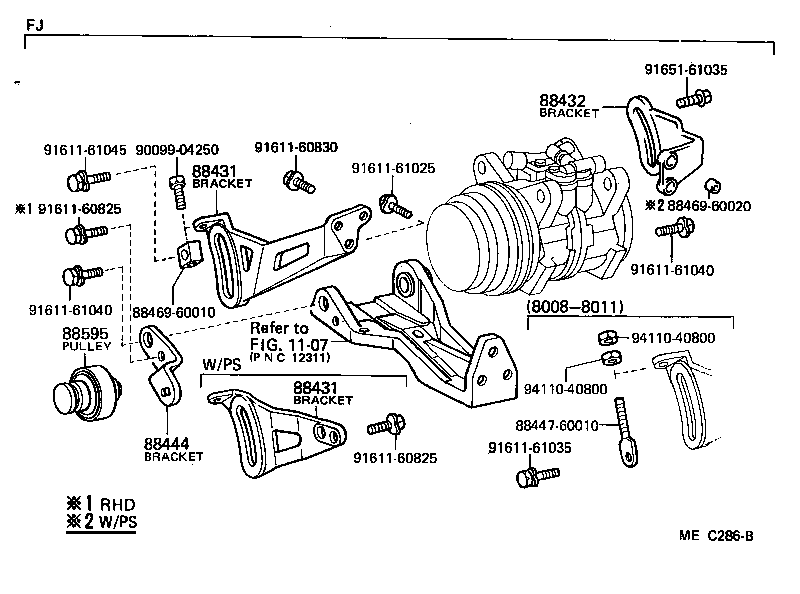  LAND CRUISER 40 |  HEATING AIR CONDITIONING COMPRESSOR