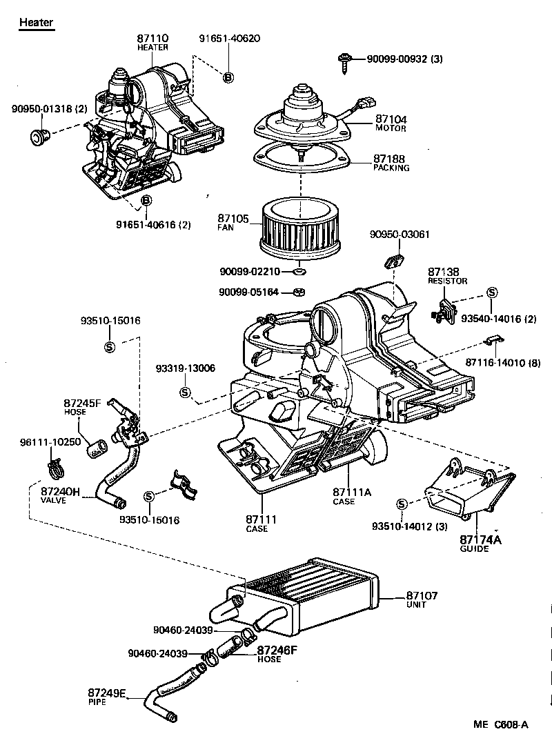  HIACE |  HEATING AIR CONDITIONING HEATER UNIT BLOWER