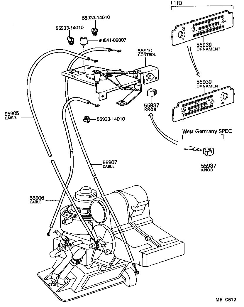  HIACE |  HEATING AIR CONDITIONING CONTROL AIR DUCT