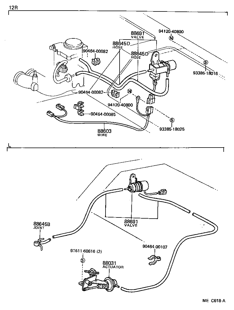  HIACE |  HEATING AIR CONDITIONING VACUUM PIPING