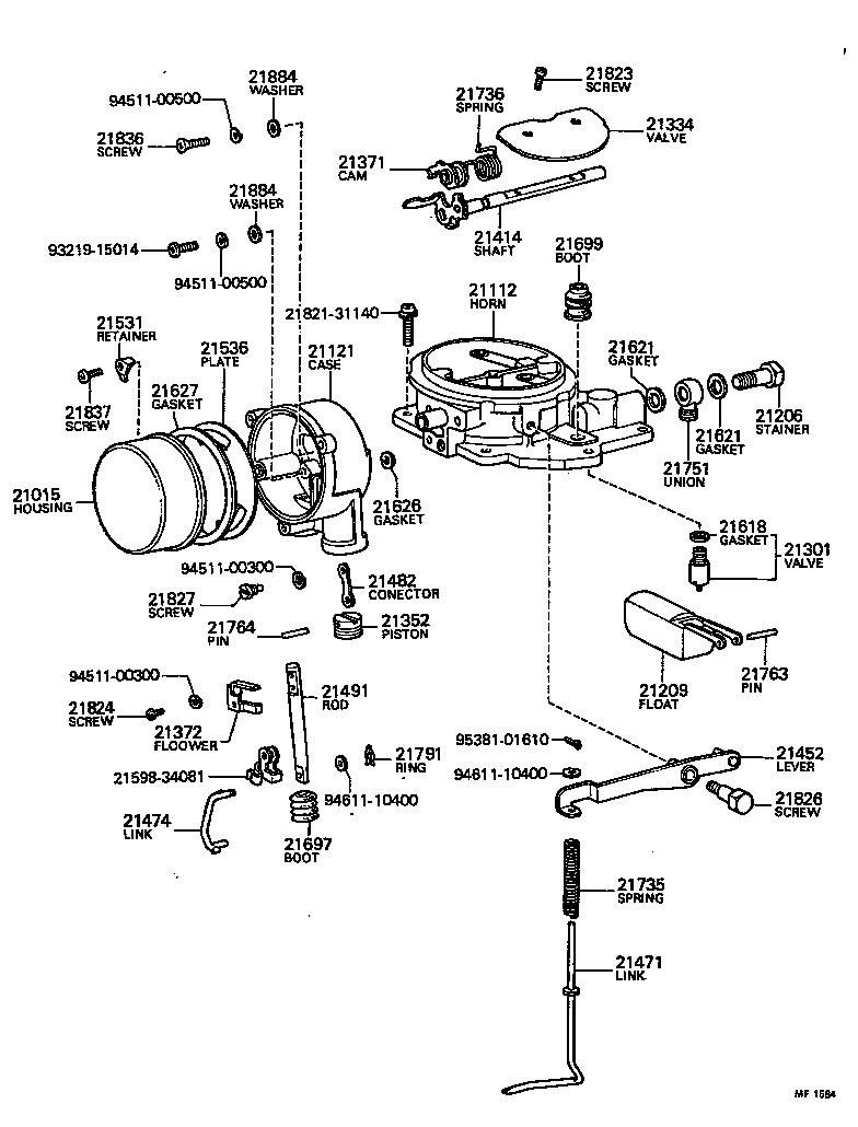 TOYOTA HILUXRN22-KD - TOOL-ENGINE-FUEL - CARBURETOR | Japan Parts EU