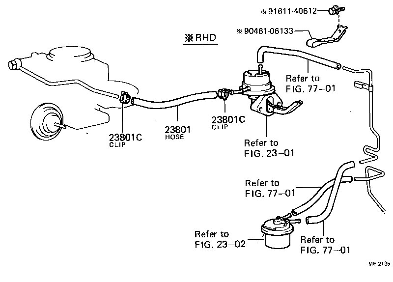  TERCEL |  FUEL PIPE CLAMP