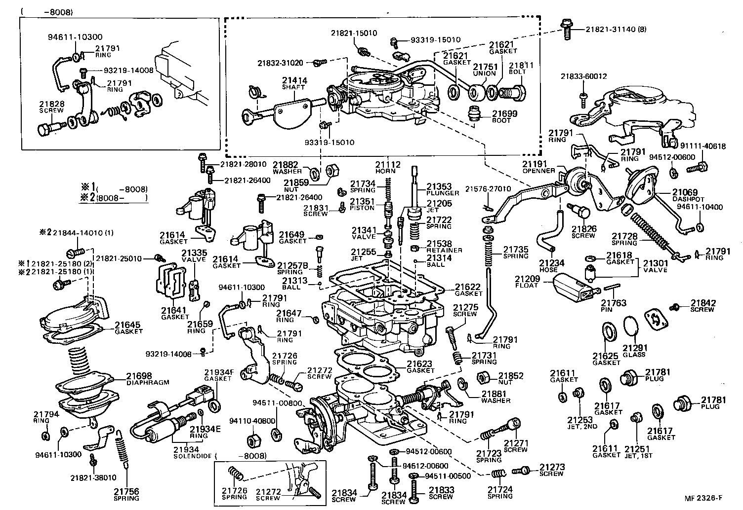  TERCEL |  CARBURETOR