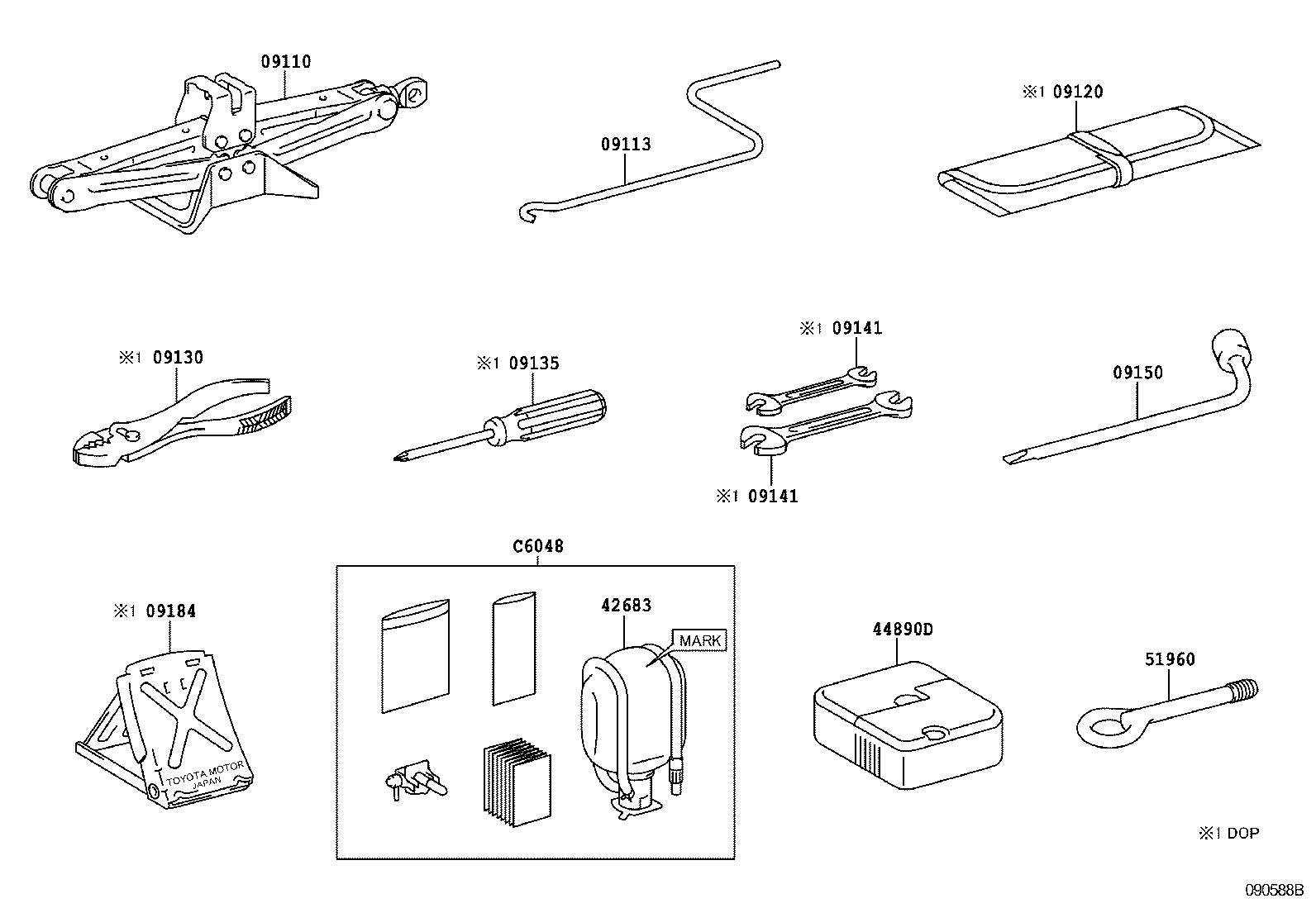  PRIUS A ALPHA |  STANDARD TOOL