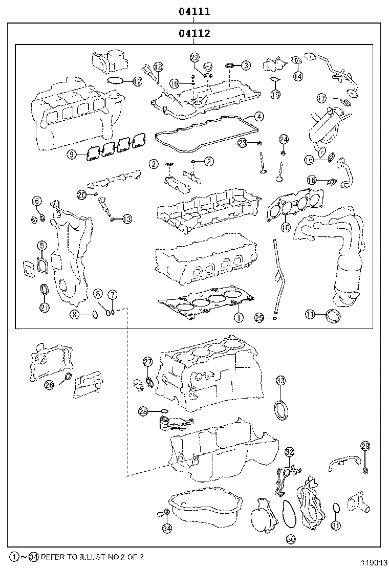  HARRIER |  ENGINE OVERHAUL GASKET KIT