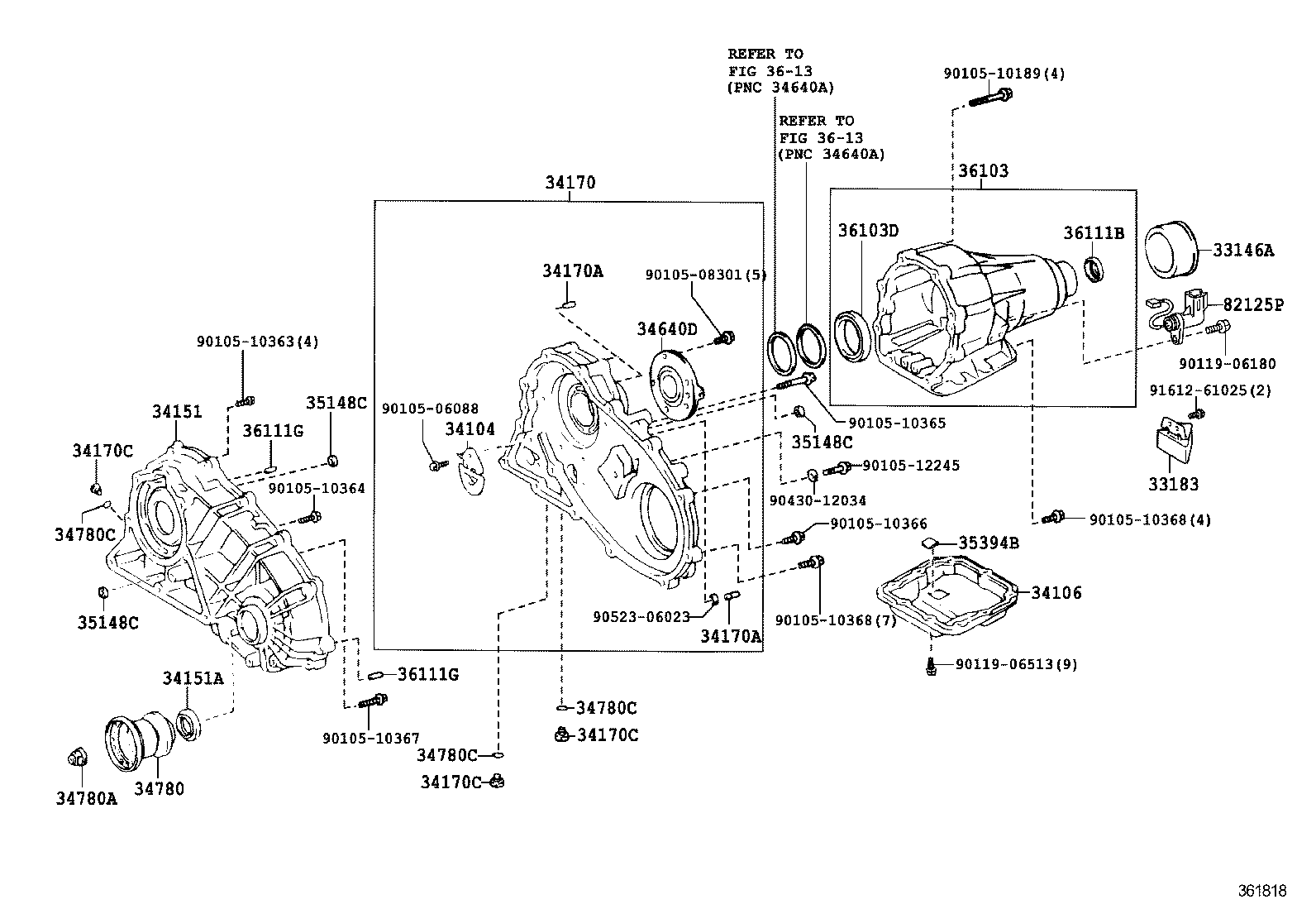  CROWN HYBRID |  TRANSFER CASE EXTENSION HOUSING