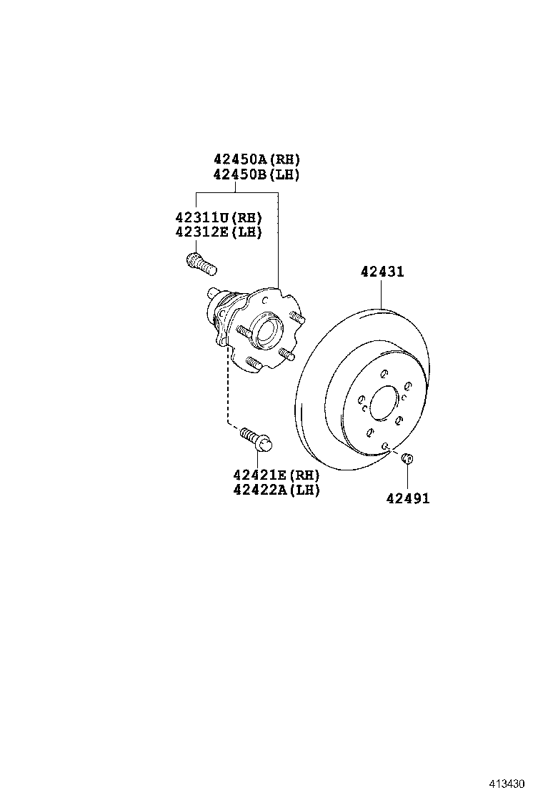  PRIUS A ALPHA |  REAR AXLE SHAFT HUB