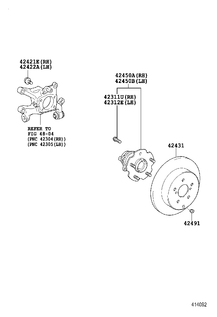  HARRIER |  REAR AXLE SHAFT HUB