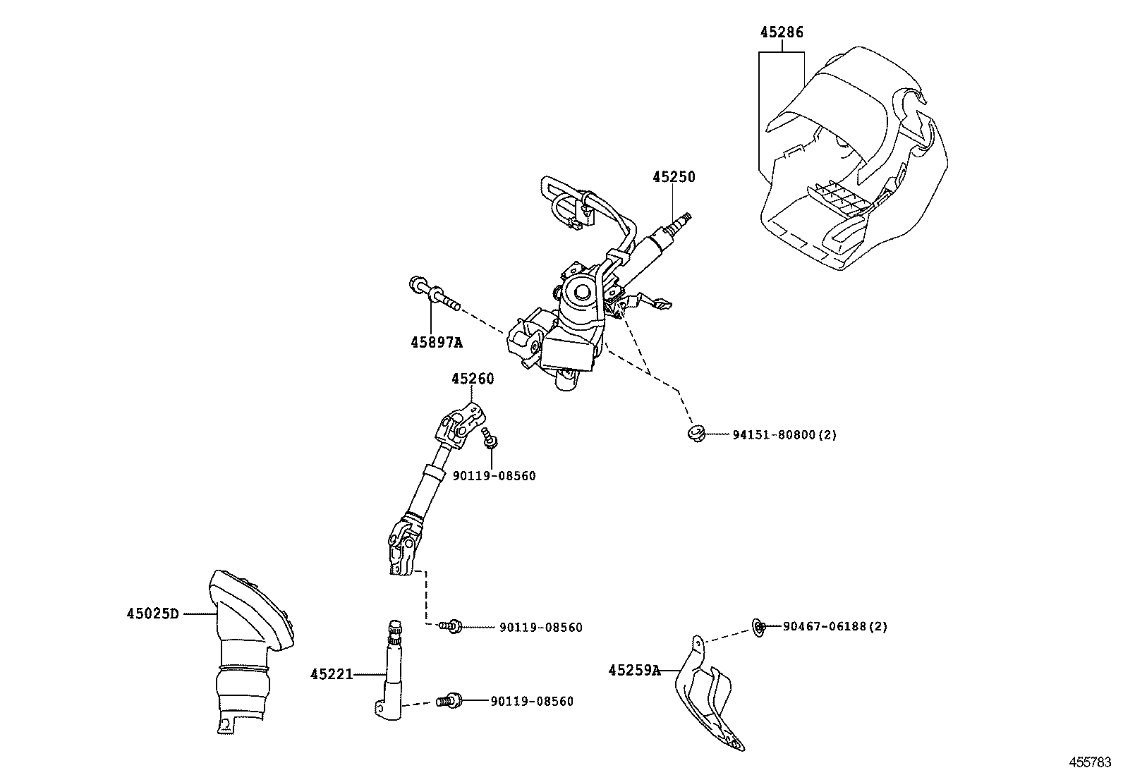  PRIUS A ALPHA |  STEERING COLUMN SHAFT