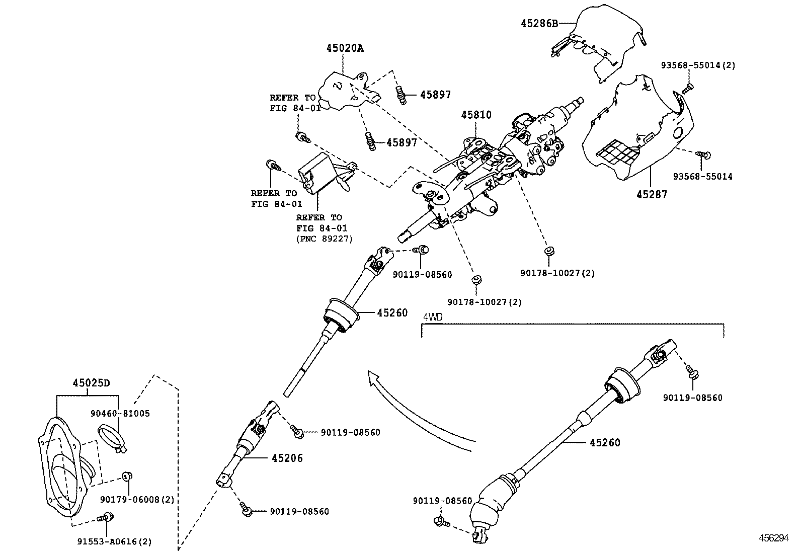  CROWN HYBRID |  STEERING COLUMN SHAFT