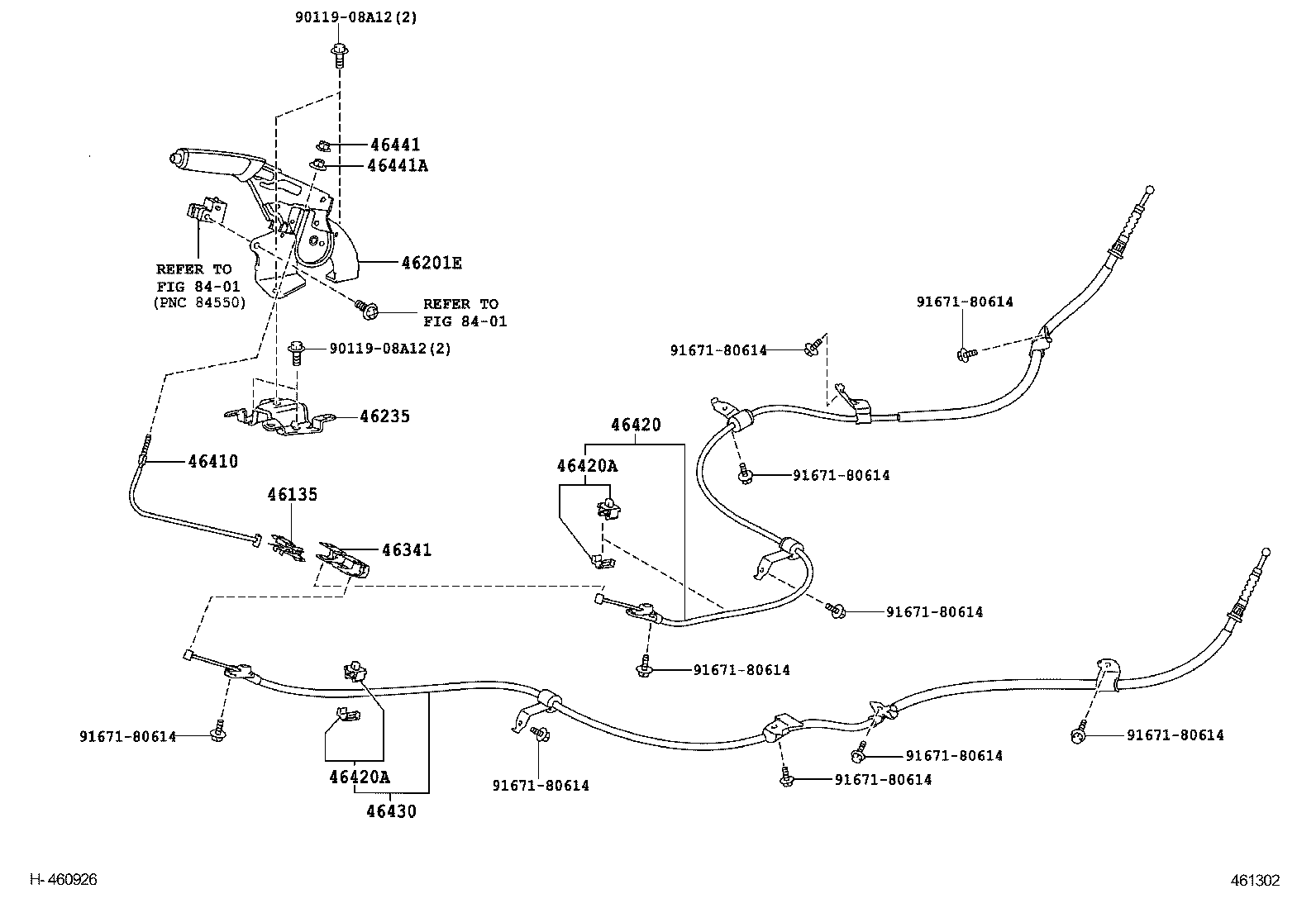  AURIS |  PARKING BRAKE CABLE