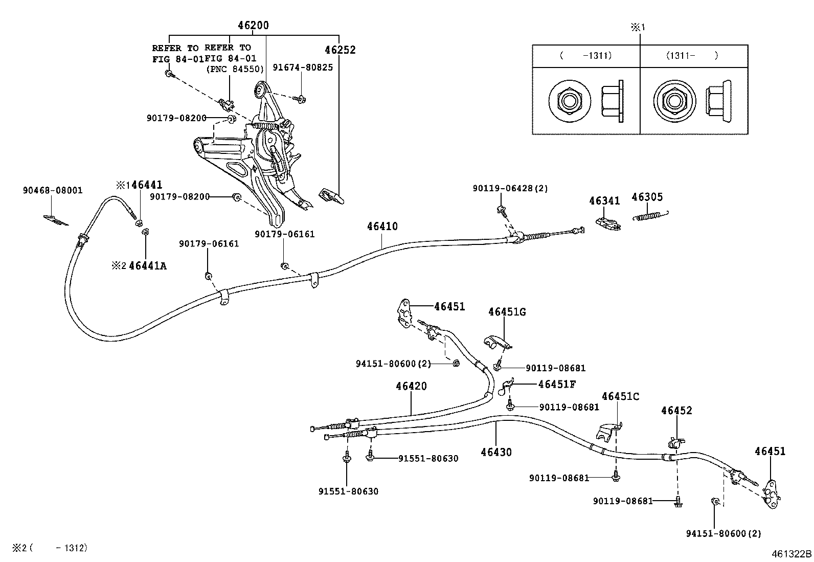  CROWN HYBRID |  PARKING BRAKE CABLE