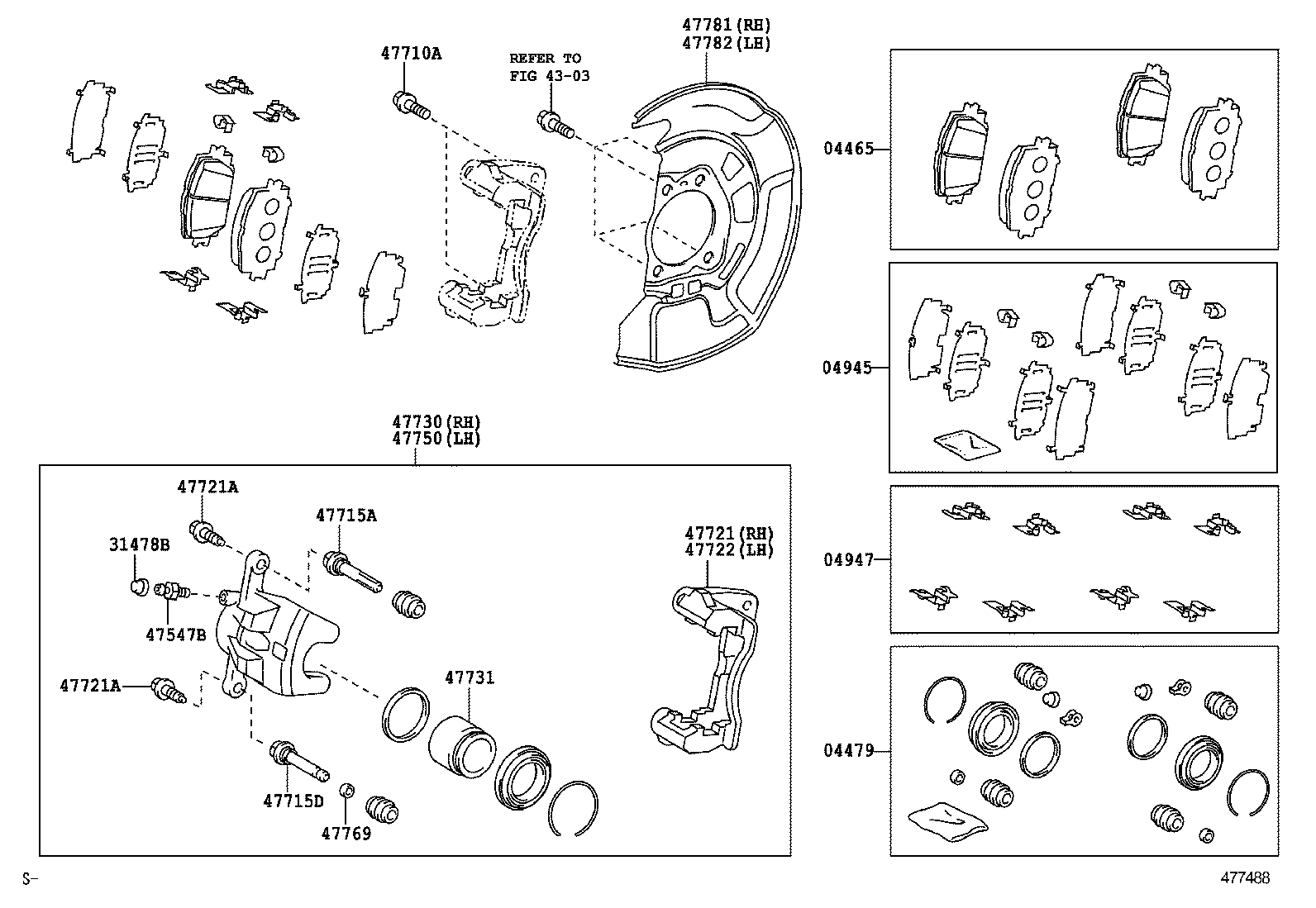  PRIUS A ALPHA |  FRONT DISC BRAKE CALIPER DUST COVER