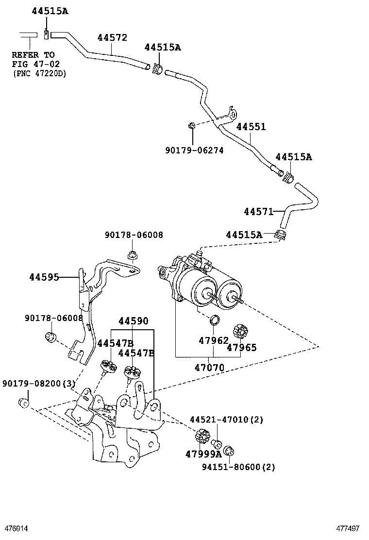  PRIUS A ALPHA |  BRAKE TUBE CLAMP
