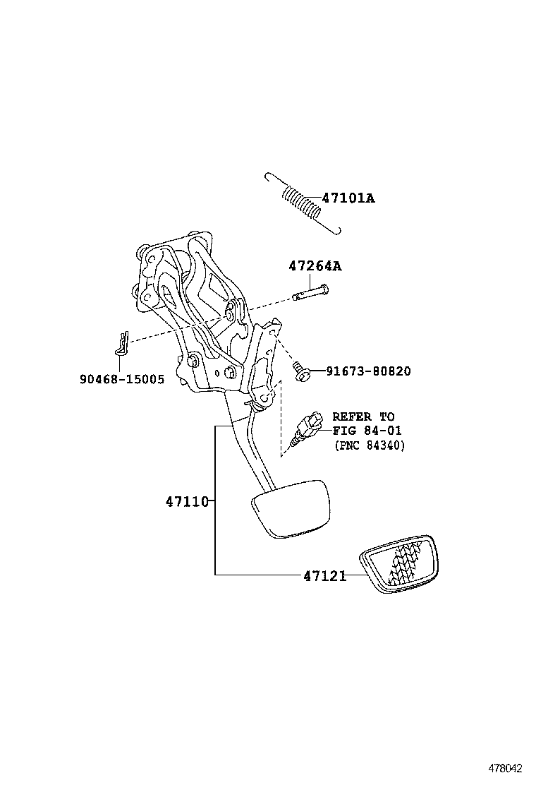  CROWN HYBRID |  BRAKE PEDAL BRACKET