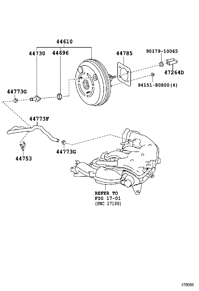  CROWN HYBRID |  BRAKE BOOSTER VACUUM TUBE