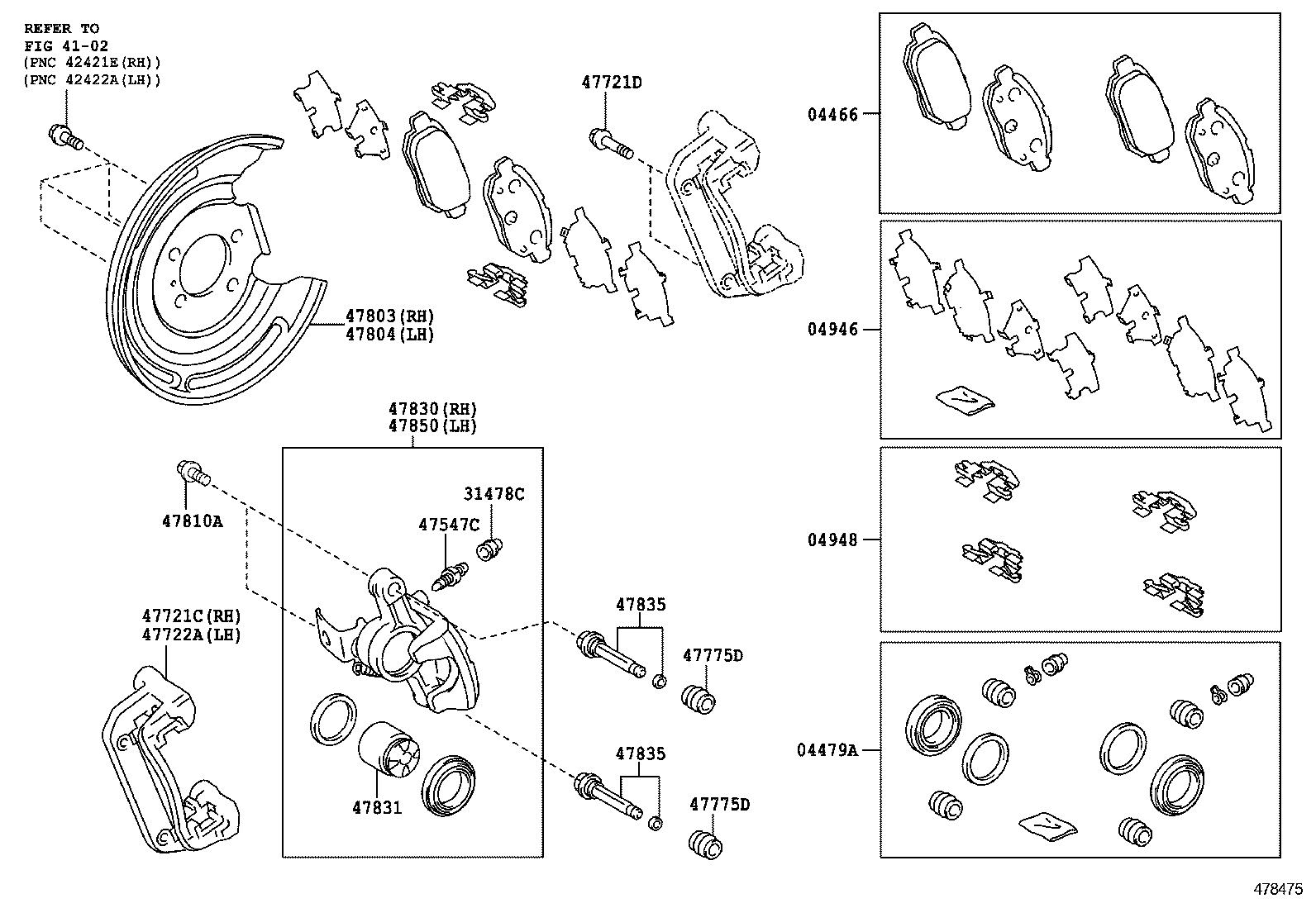  AURIS |  REAR DISC BRAKE CALIPER DUST COVER