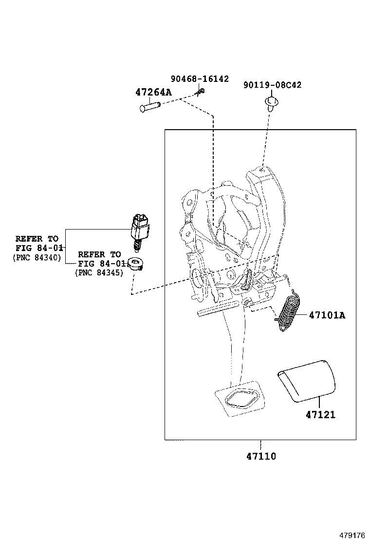  HARRIER |  BRAKE PEDAL BRACKET