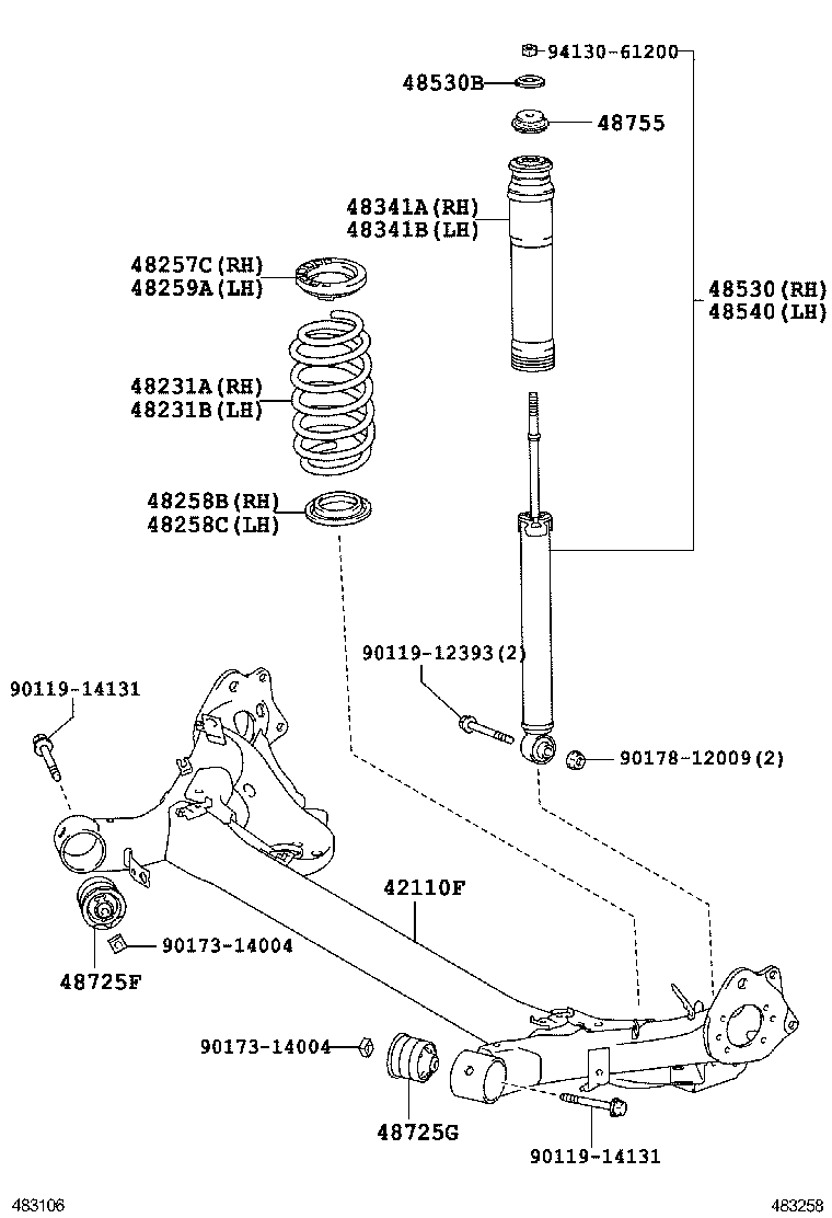  PRIUS A ALPHA |  REAR SPRING SHOCK ABSORBER