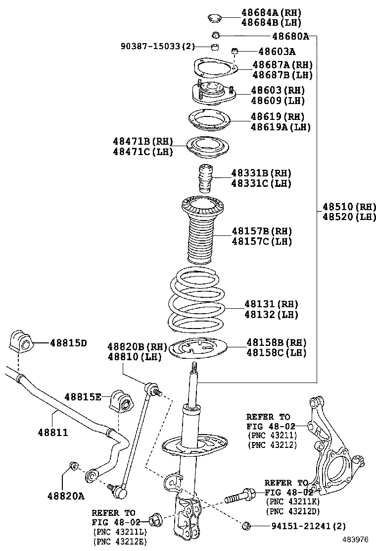  HARRIER |  FRONT SPRING SHOCK ABSORBER