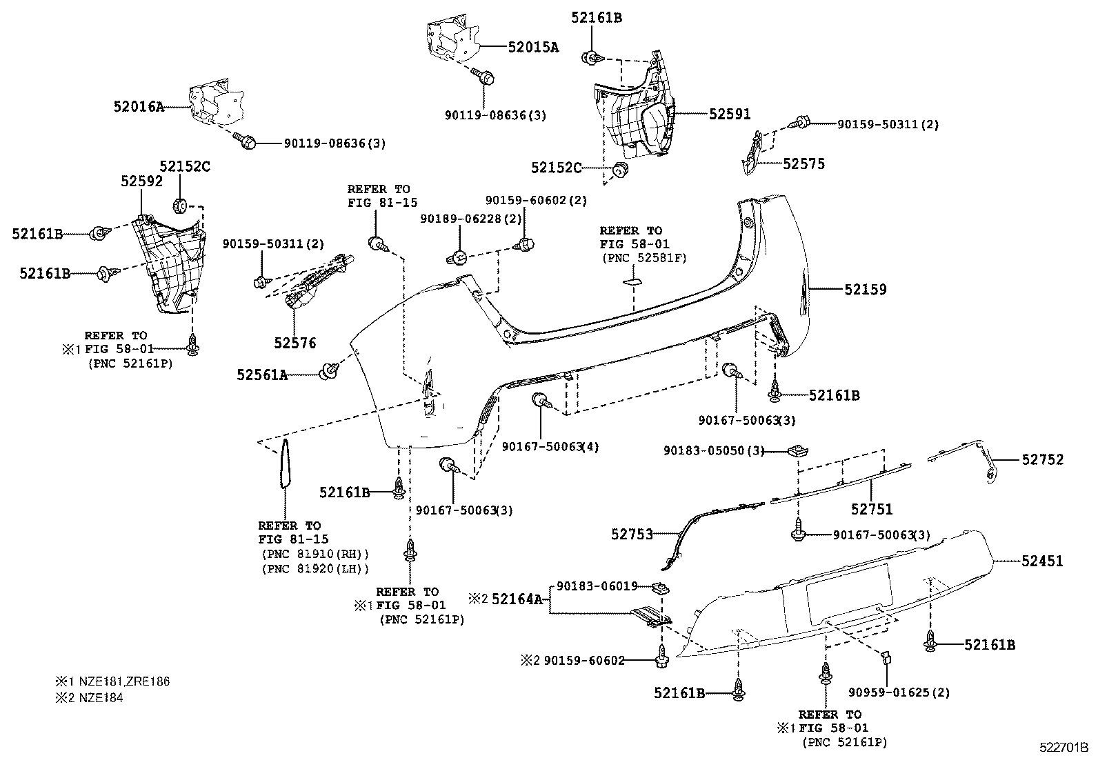  AURIS |  REAR BUMPER BUMPER STAY