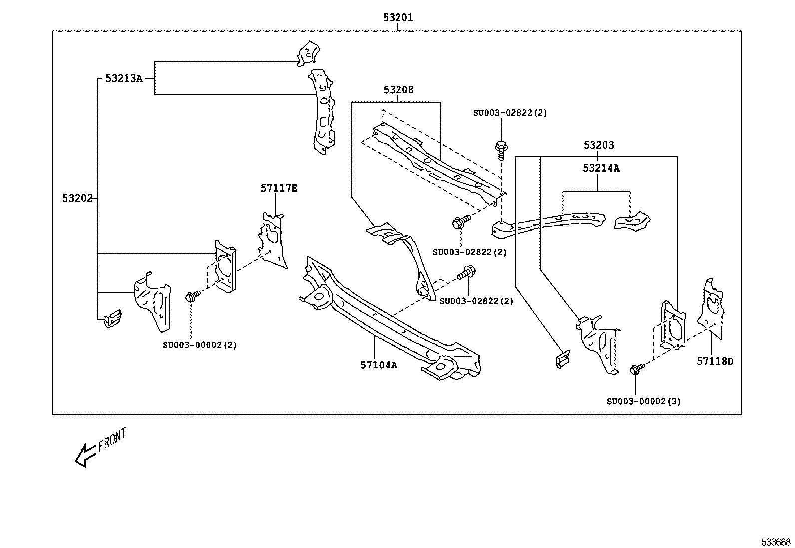  86 |  FRONT FENDER APRON DASH PANEL