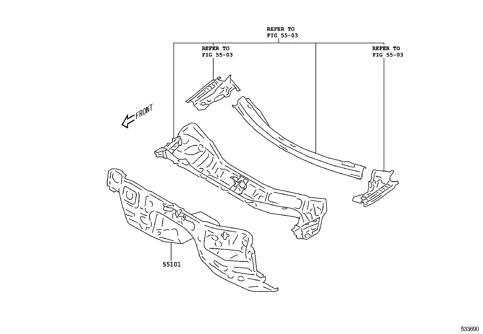  86 |  FRONT FENDER APRON DASH PANEL